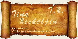 Tina Miškeljin vizit kartica